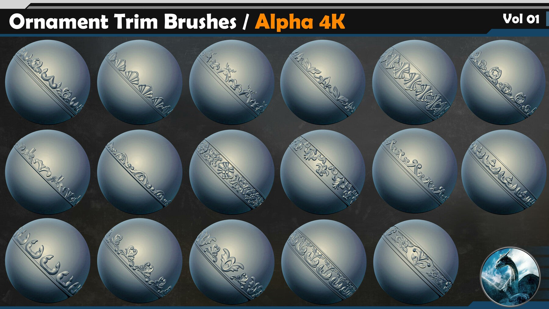 Ornament Trim Brushes Vol 01