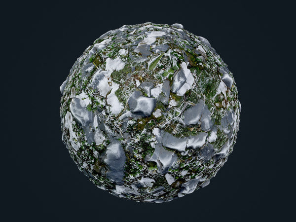 Snow Ice Ground Seamless PBR Texture 05