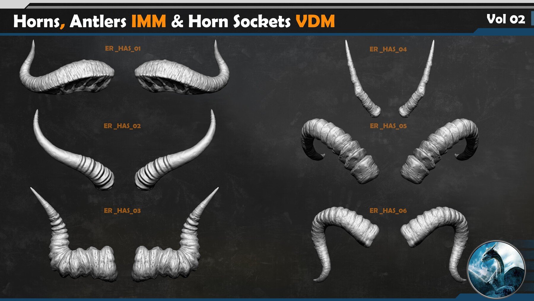 Horns and Antlers IMM & Horn Sockets VDM Vol 02