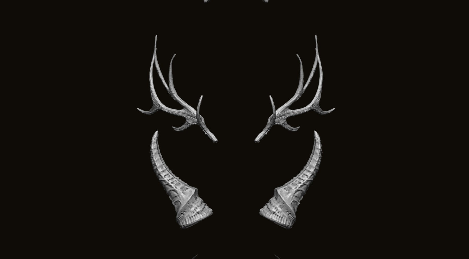 HORNS - 60 Horns, Antlers, Frills & Horn Sockets IMM + VDM