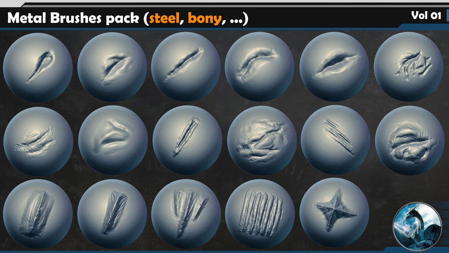 Metal Brushes (steel, bony, ...) Vol 01