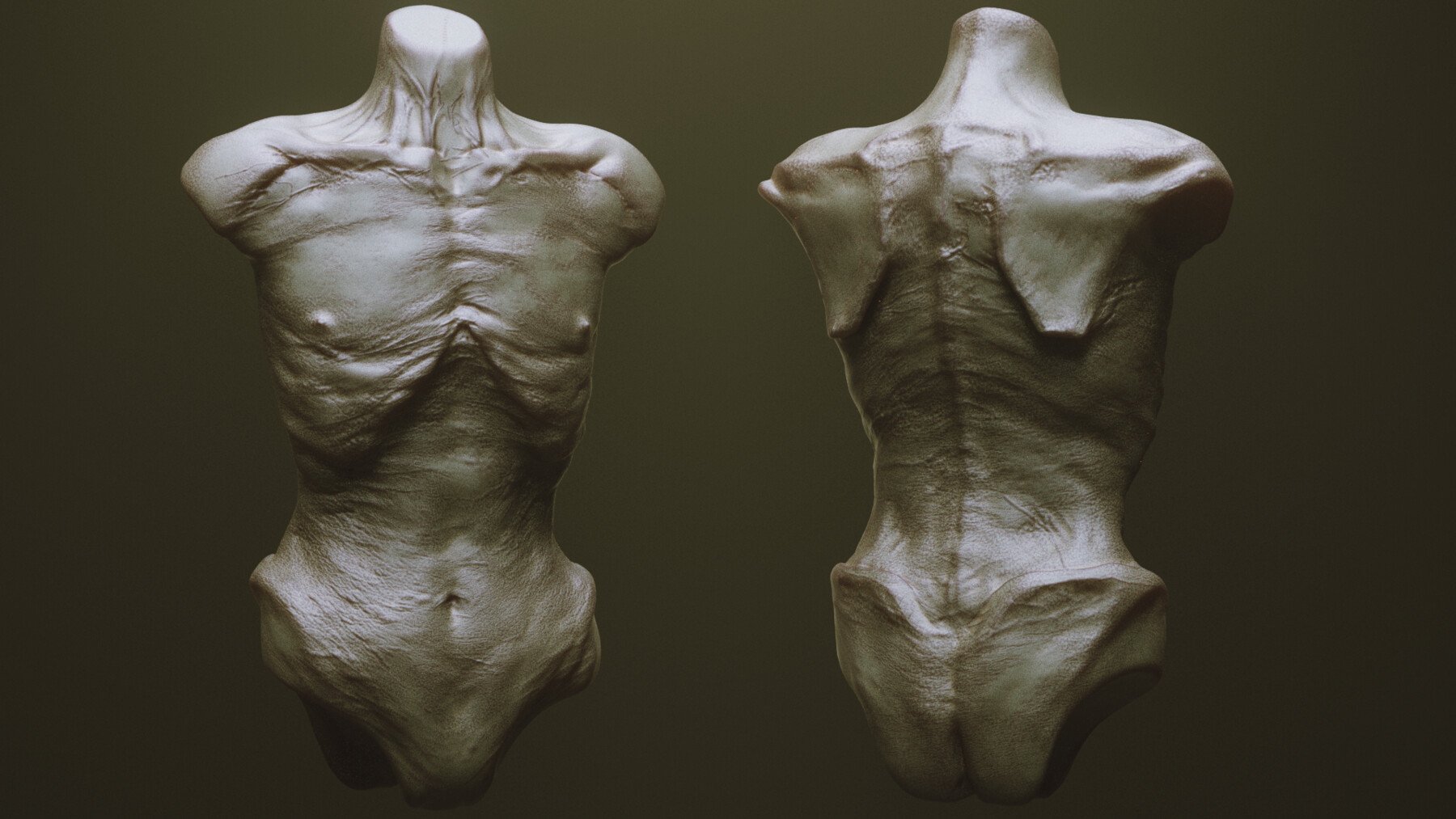 TORSOS - 33 Character & Creature Zbrush Insertmesh Brush