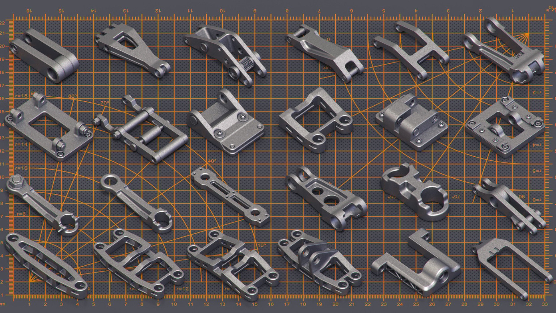 Mega Pack Sci-Fi Hard Surface KITBASH 400 DETAILS