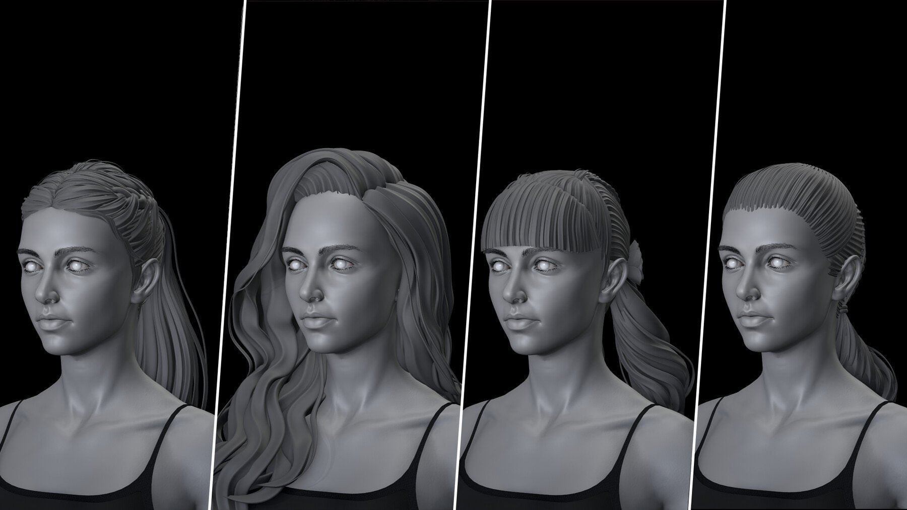 40 Stylized 3d Hair Models