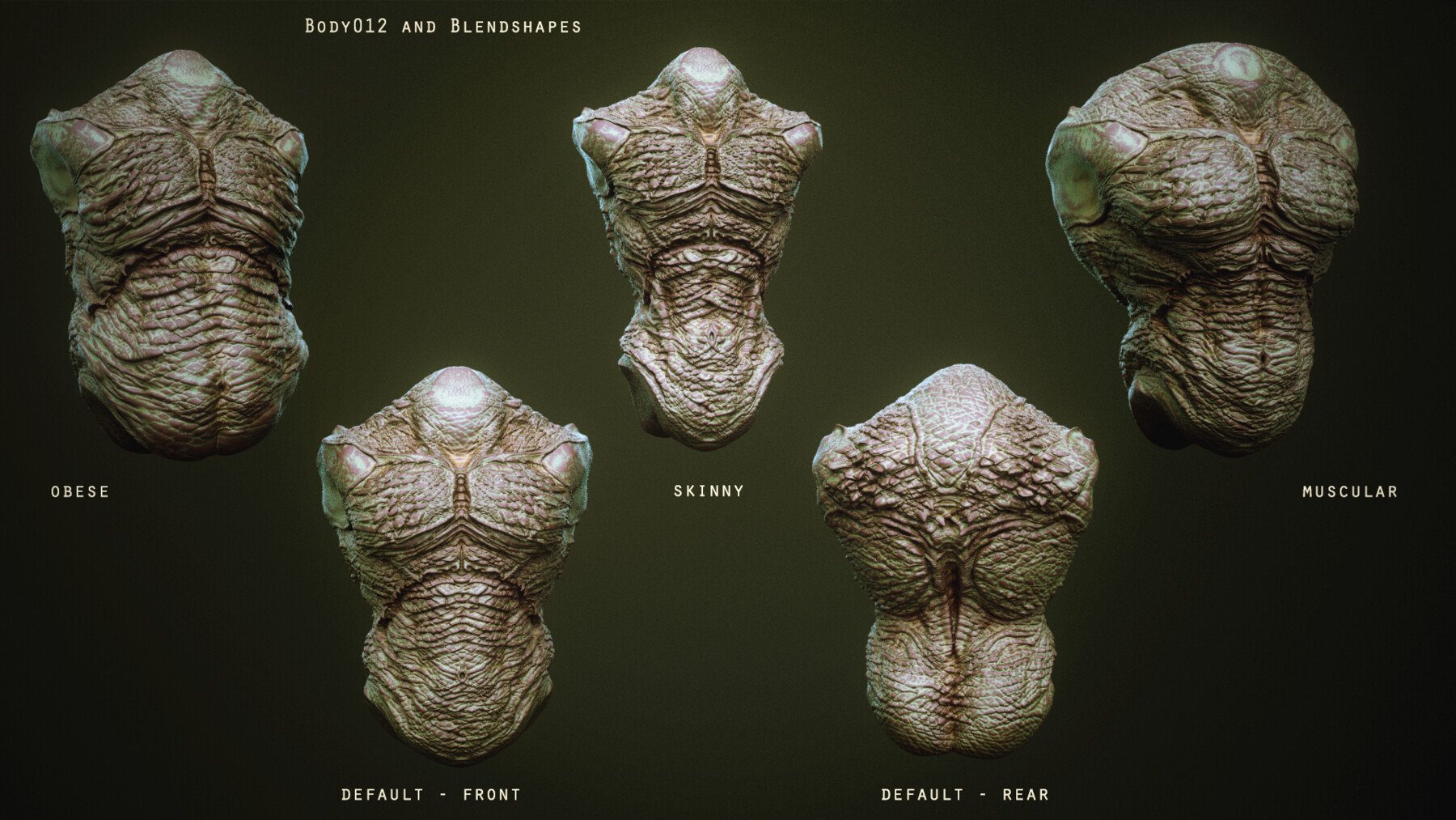 DEMON part 2: 43 Torsos with Blendshapes