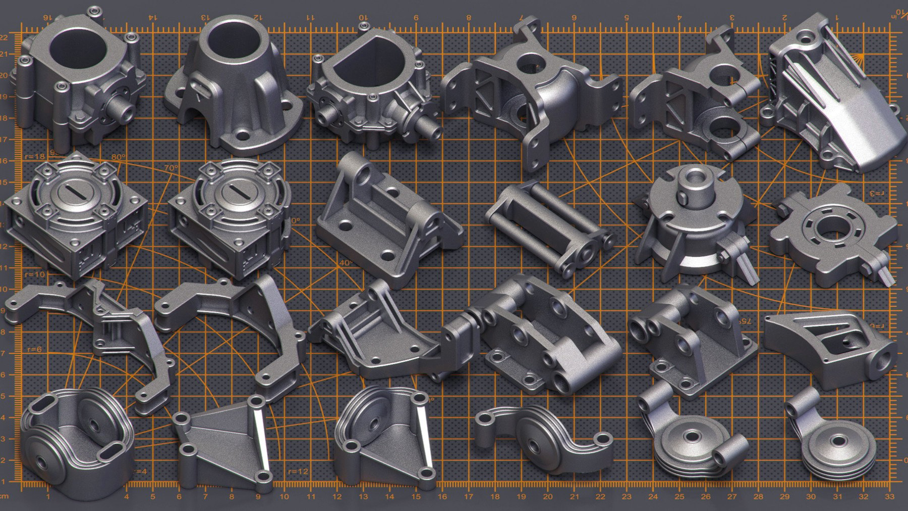 Mega Pack Sci-Fi Hard Surface KITBASH 400 DETAILS