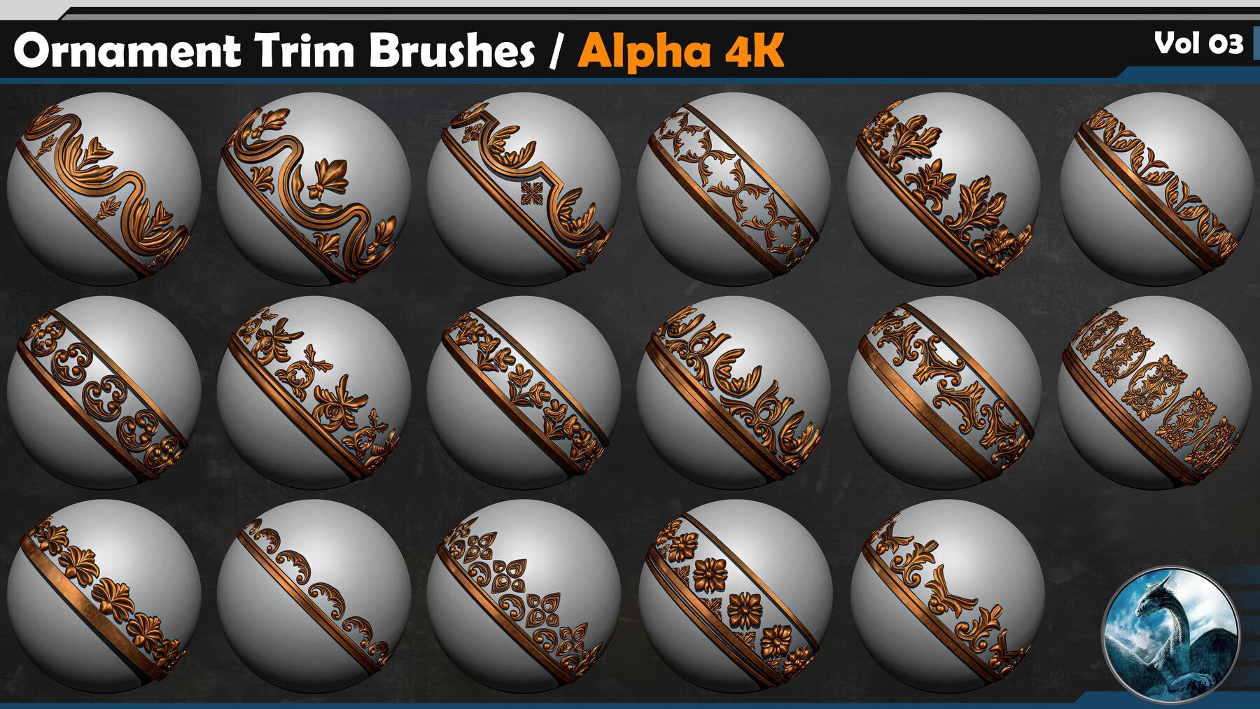 Ornament Trim Brushes Vol 03