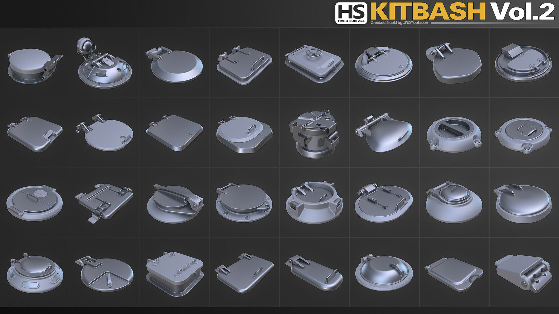 Hard-Surface Kitbash Vol.2 - Hatches & Covers