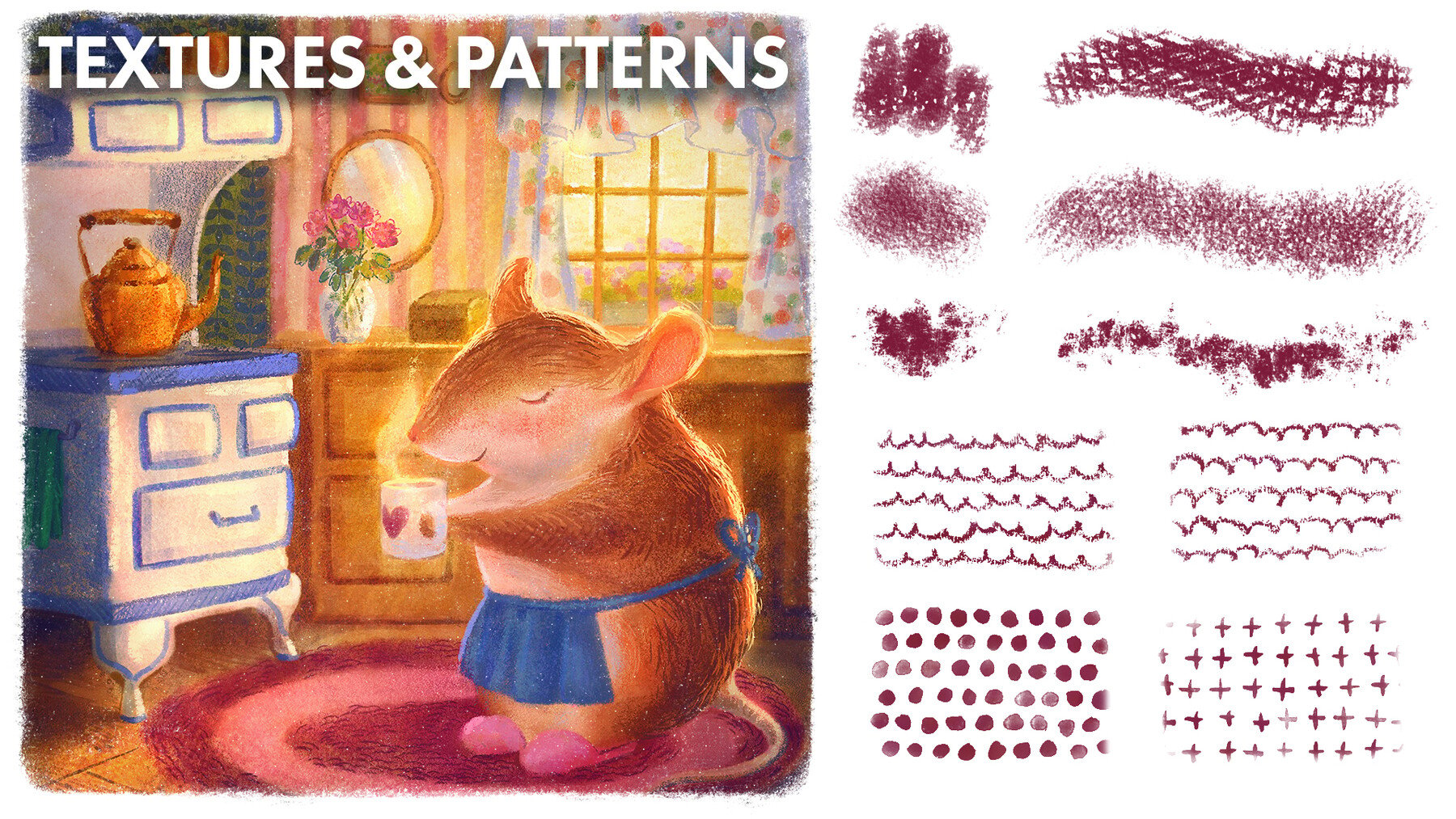 Children's Illustration Brushes for Photoshop and Procreate