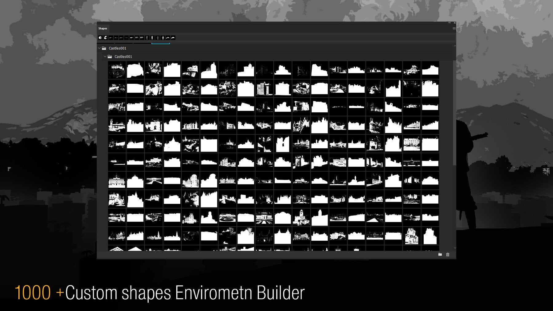 Custom shapes Pack Environment Builder vol 1