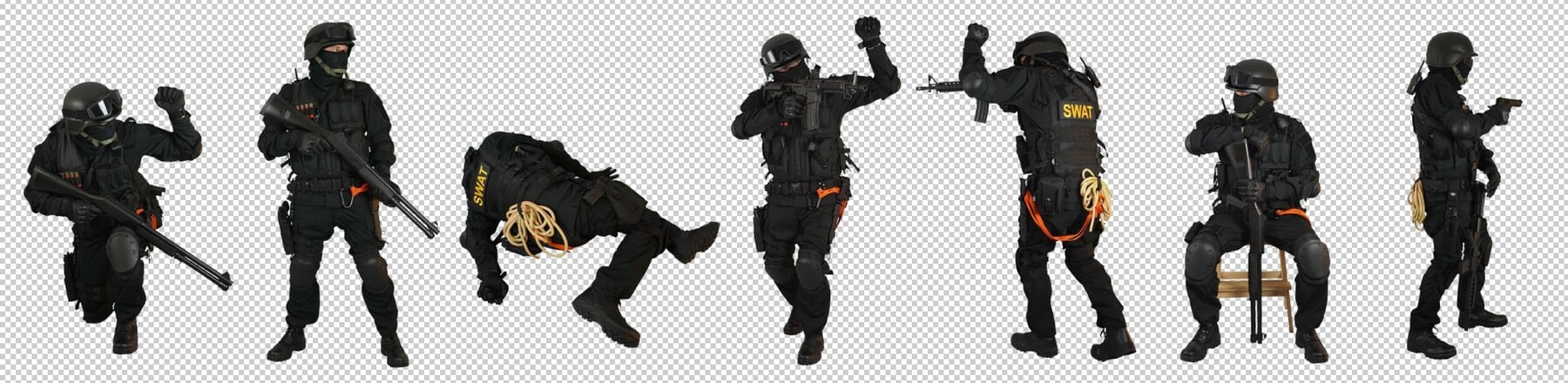 SWAT UNIT CUTOUT - 150 Reference pictures