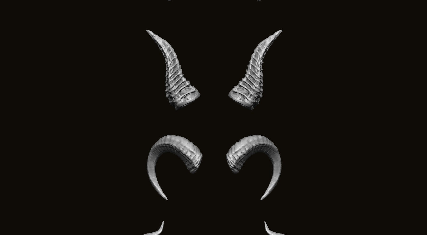 HORNS - 60 Horns, Antlers, Frills & Horn Sockets IMM + VDM