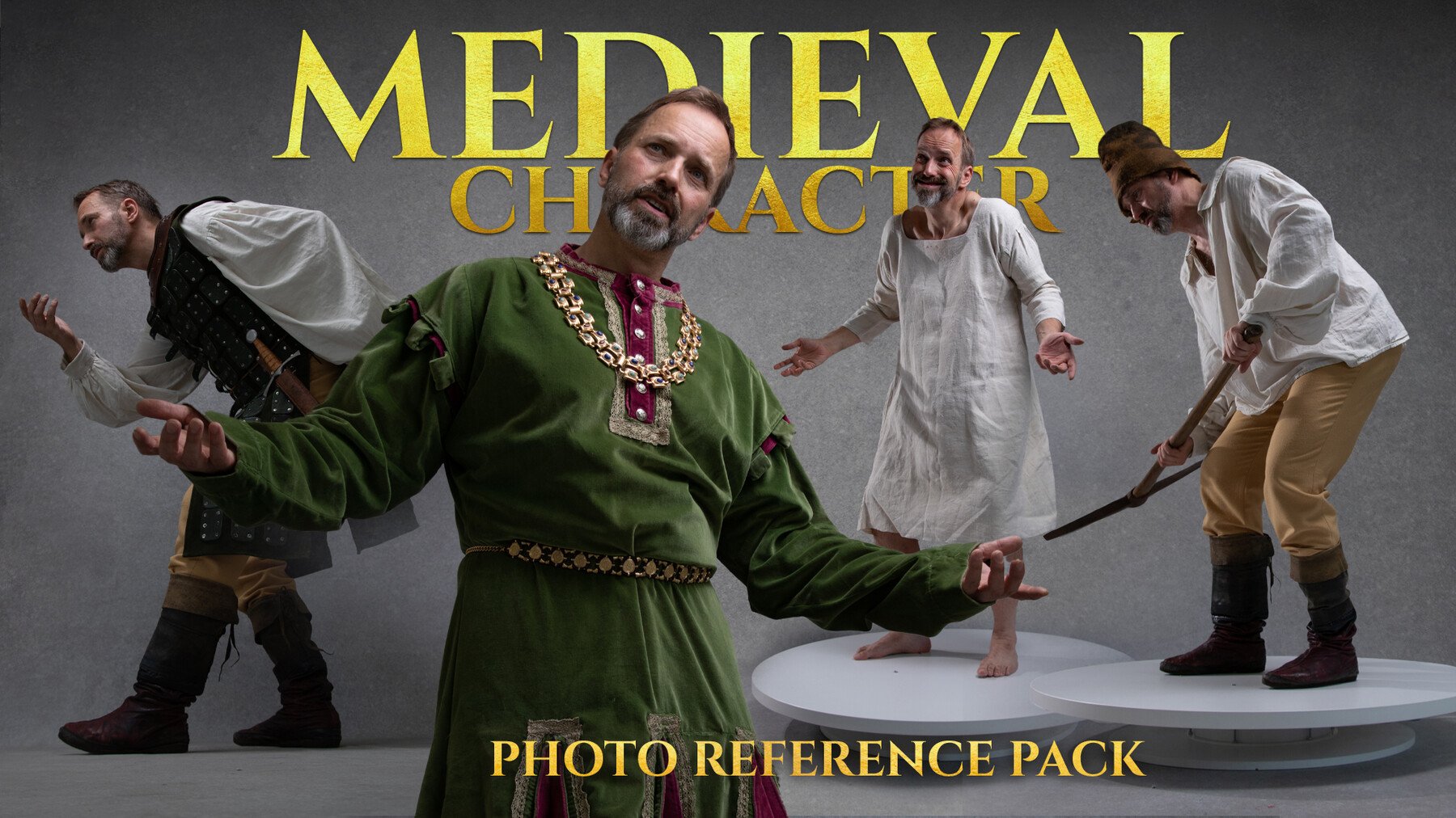 Medieval Character - Reference Photo Pack For Artists 1045 JPEGs