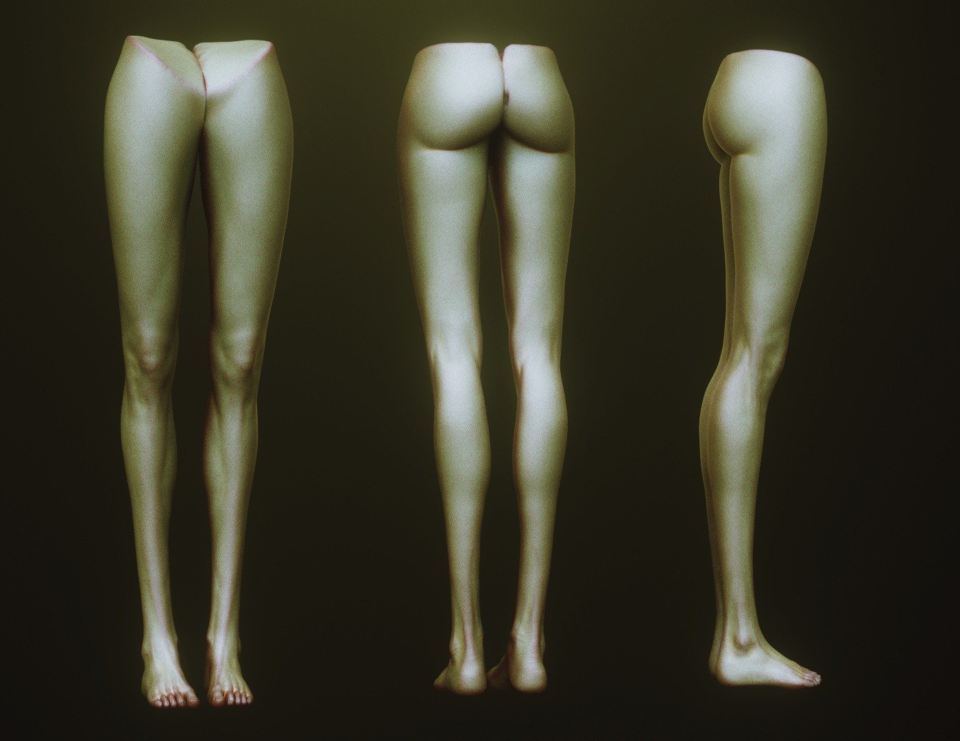 LEGS - 33 Character & Creature legs Zbrush Insertmesh Brush