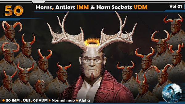 Horns and Antlers IMM & Horn Sockets VDM Vol 01