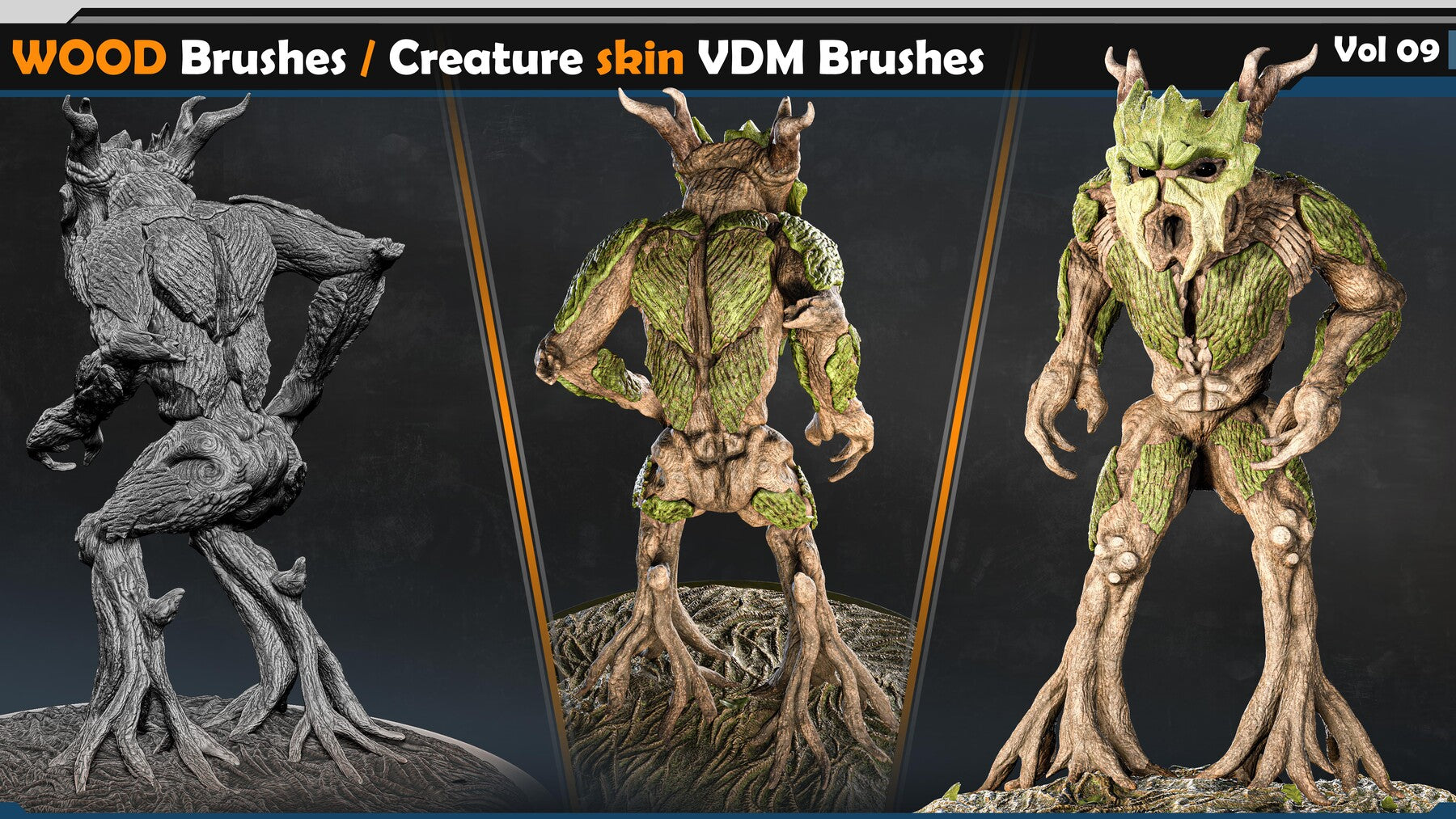 WOOD Brushes / Creature skin VDM Brushes Vol 09