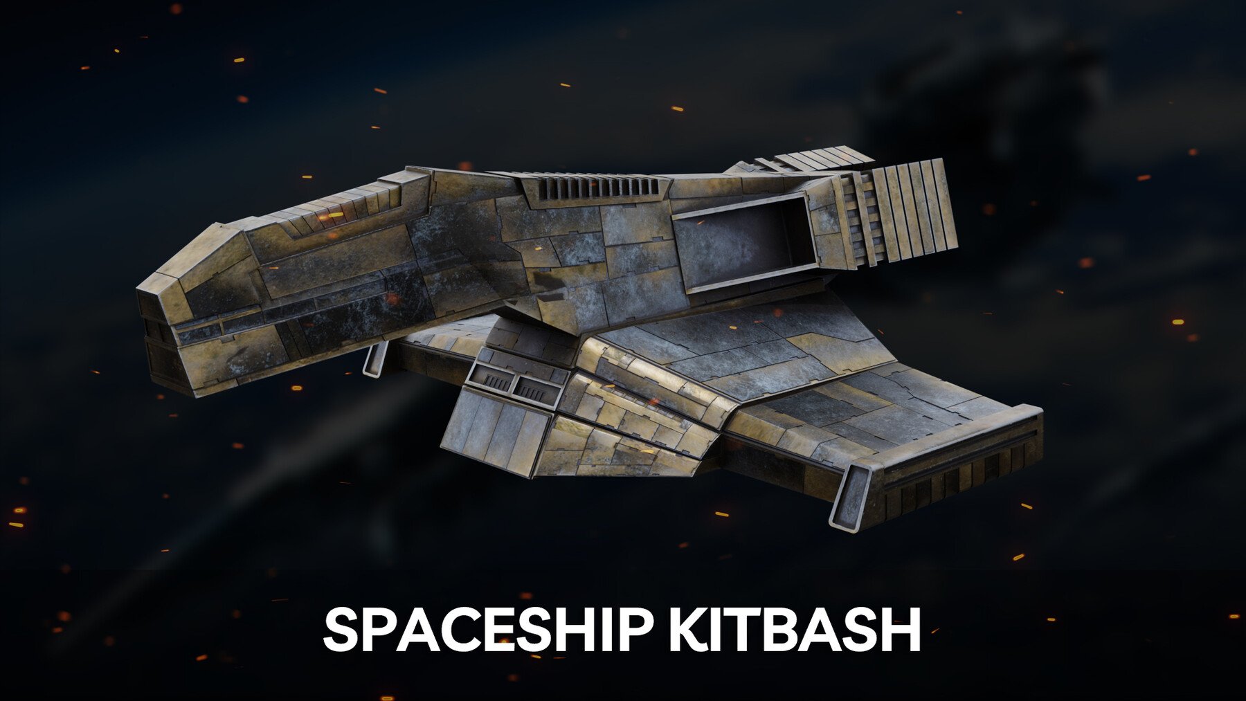 34 Spaceships Kitbash + Texture & UV's For Concept Art And Game