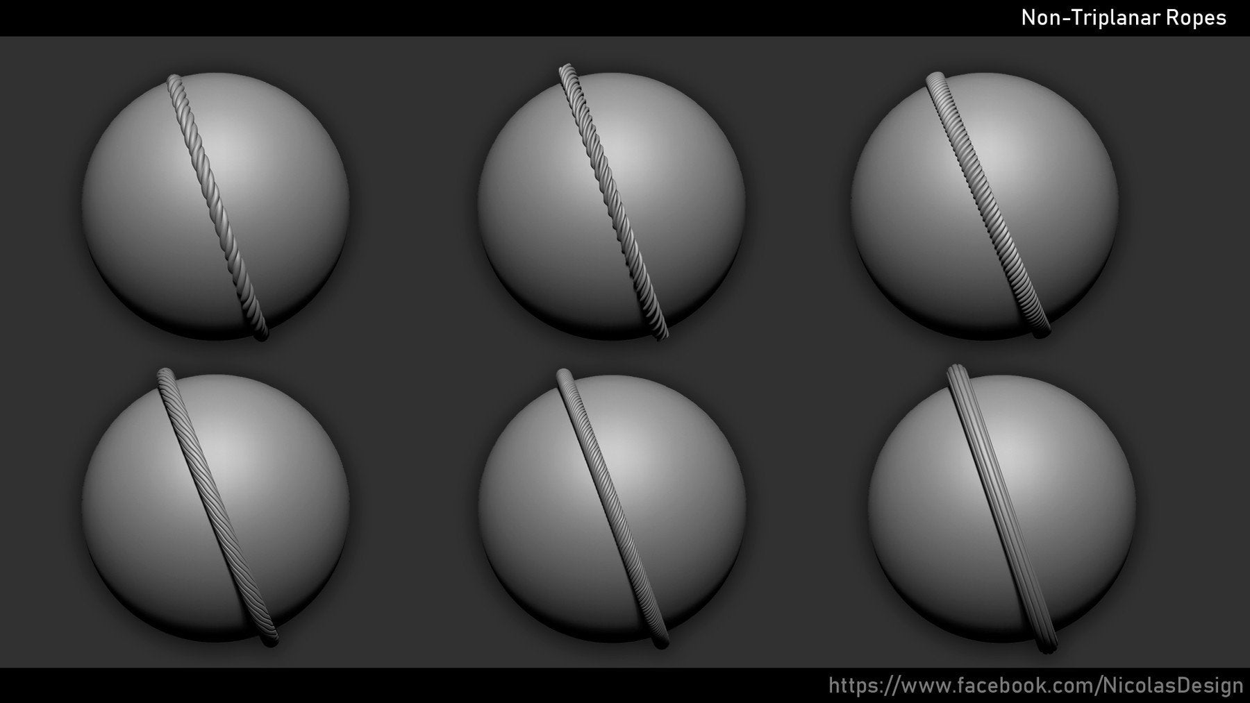 Zbrush - 20 Ropes IMM Brush + Meshes