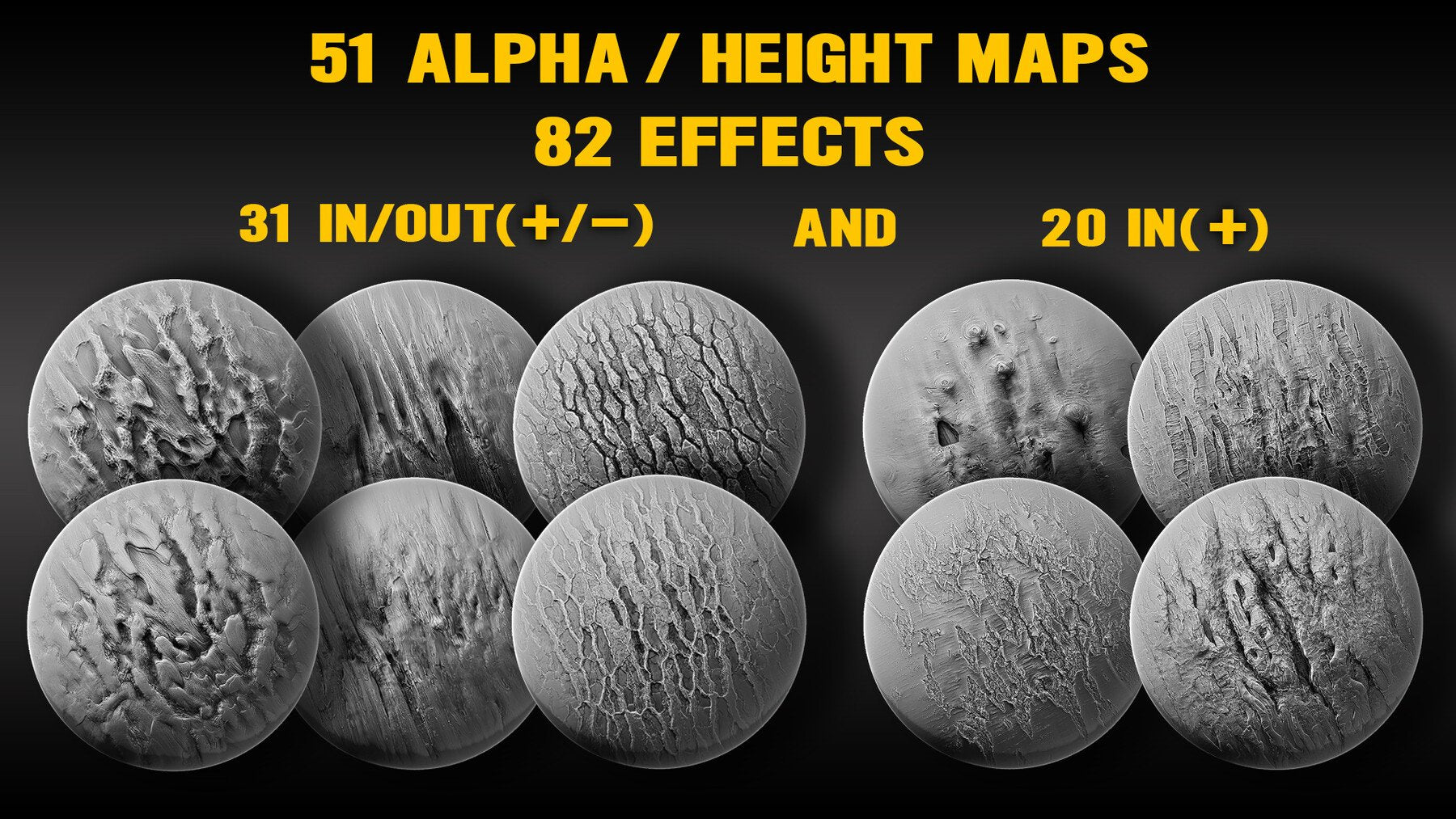 Ultra HQ Tree Bark Seamless Sculpt Zbrush brushes + Alphas (Blender, Substance, etc.) Vol.1