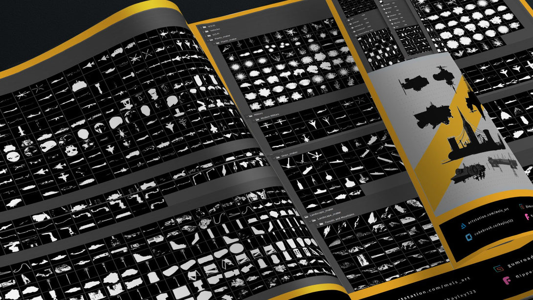 2100+ Custom Shapes+1000 Cheat Brushes Mega Pack for Concept Art ...