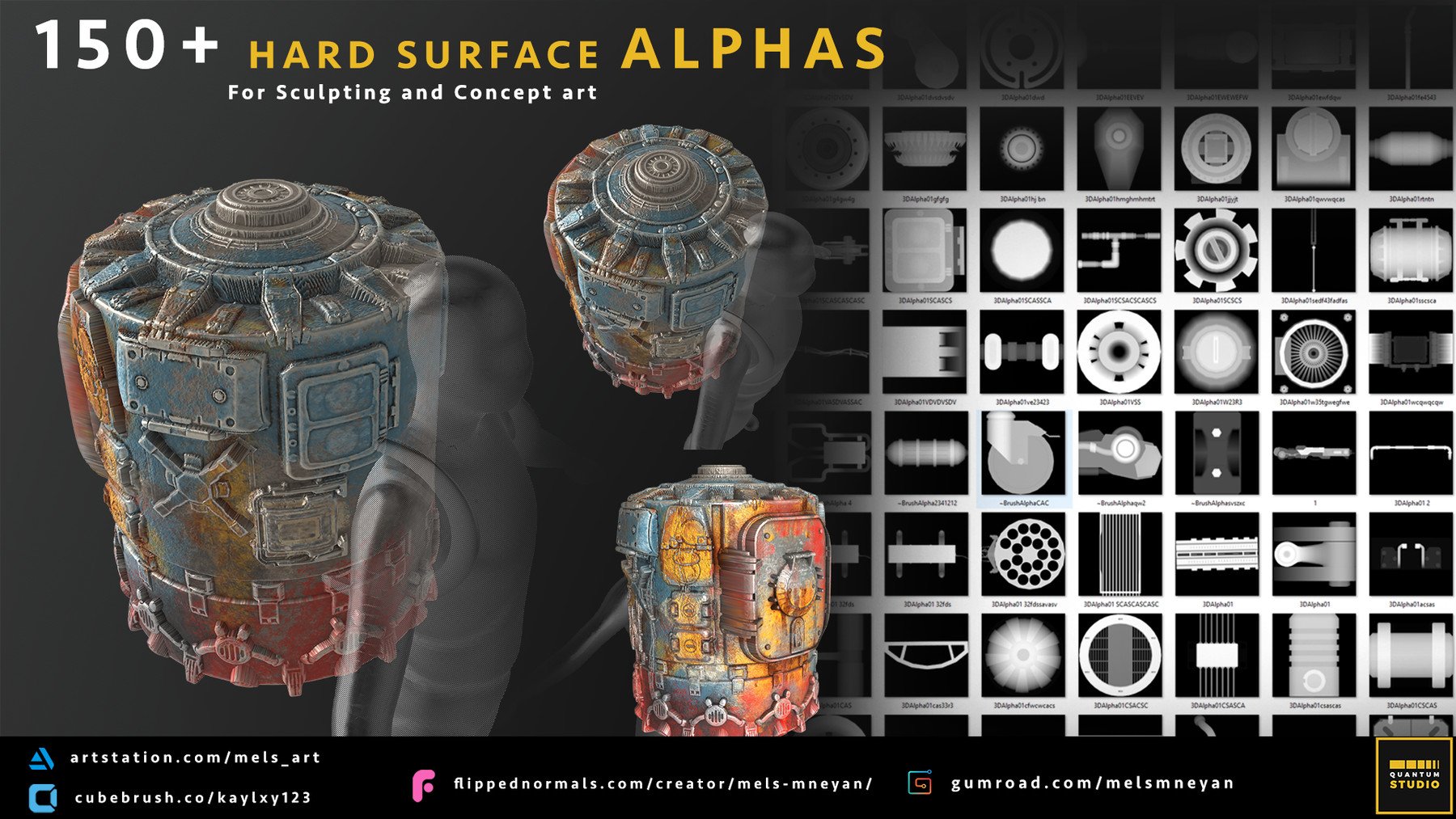 150+ Hard Surface / Prop Alphas