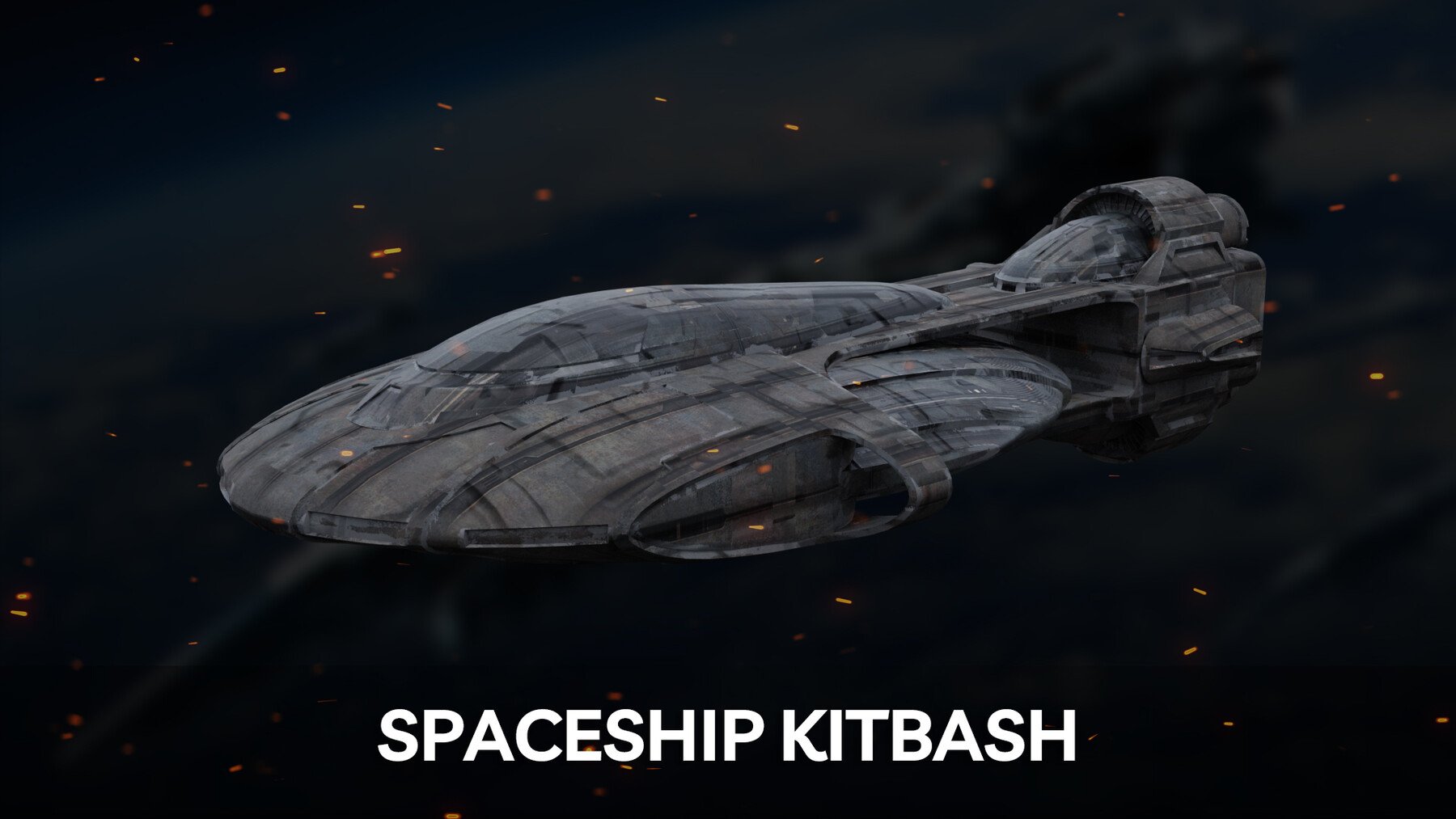 34 Spaceships Kitbash + Texture & UV's For Concept Art And Game