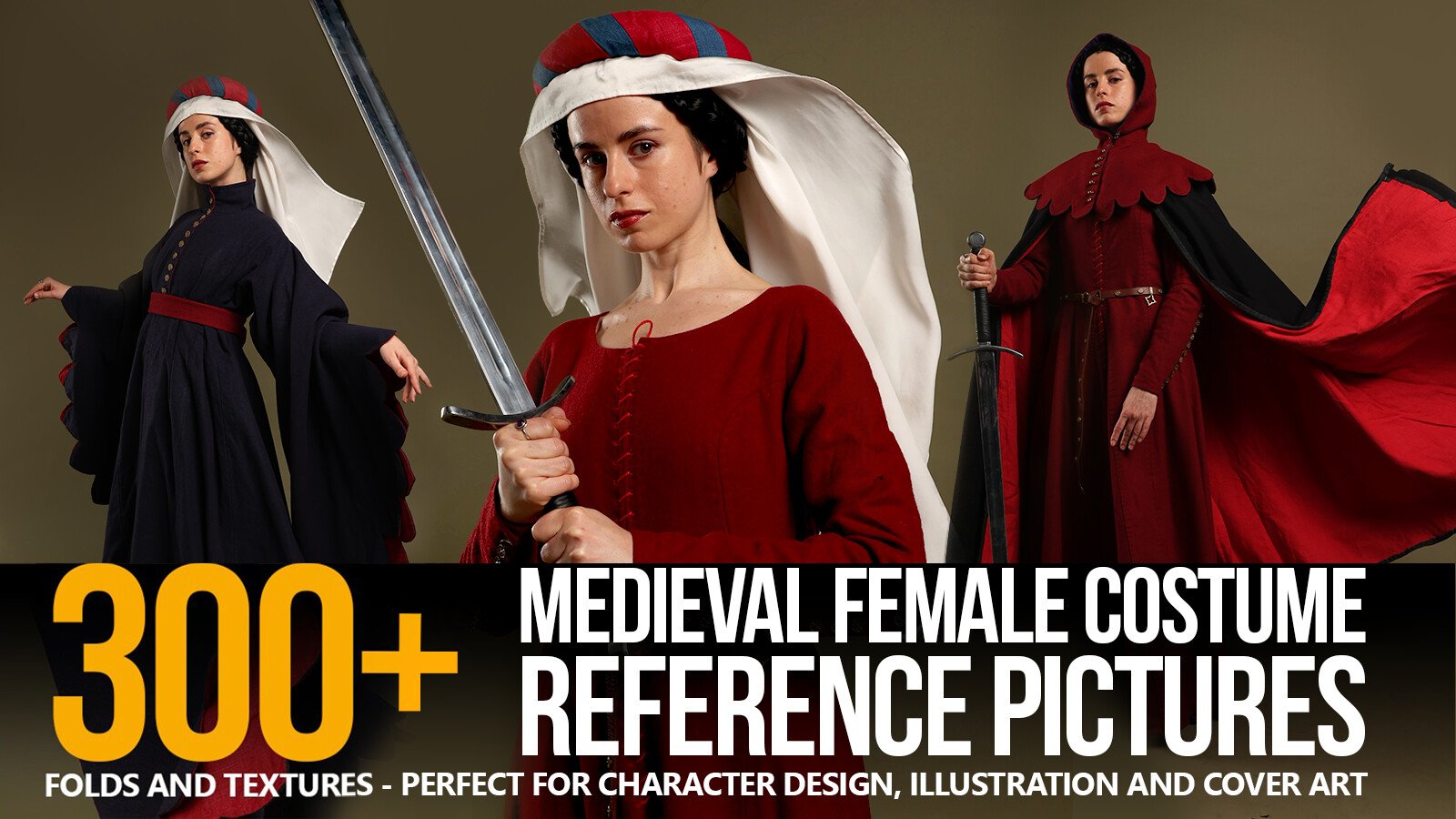 300+ Medieval Female Costume Reference Pictures