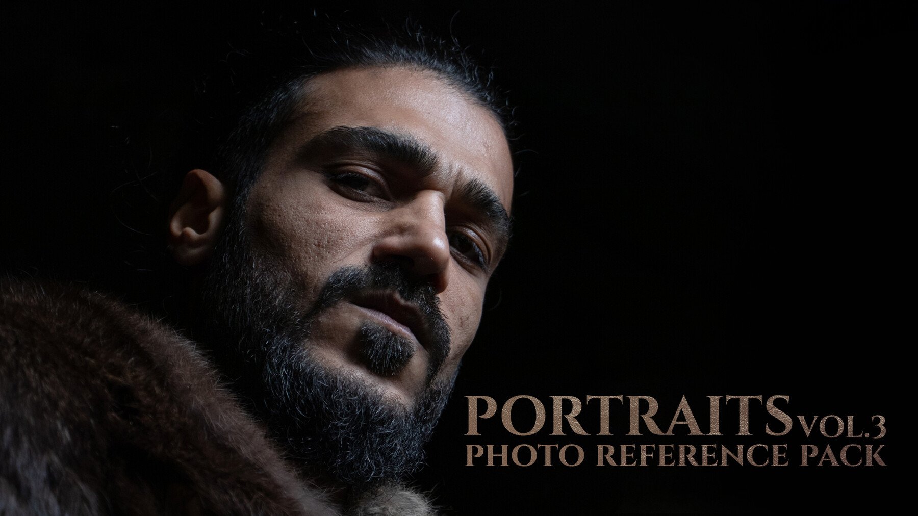 Portraits vol. 3 (Model: Arash) - Reference Photo Pack for Artists 400 JPEGs