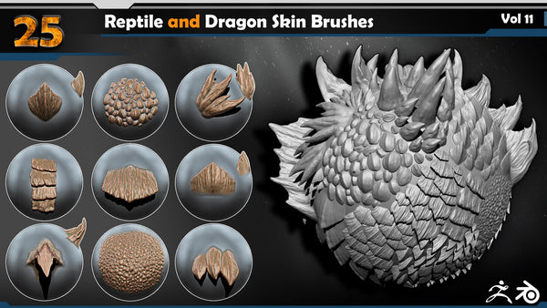 Reptile and Dragon Scale Brushes Vol 11