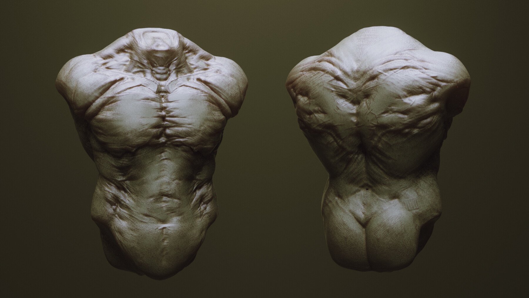 TORSOS - 33 Character & Creature Zbrush Insertmesh Brush