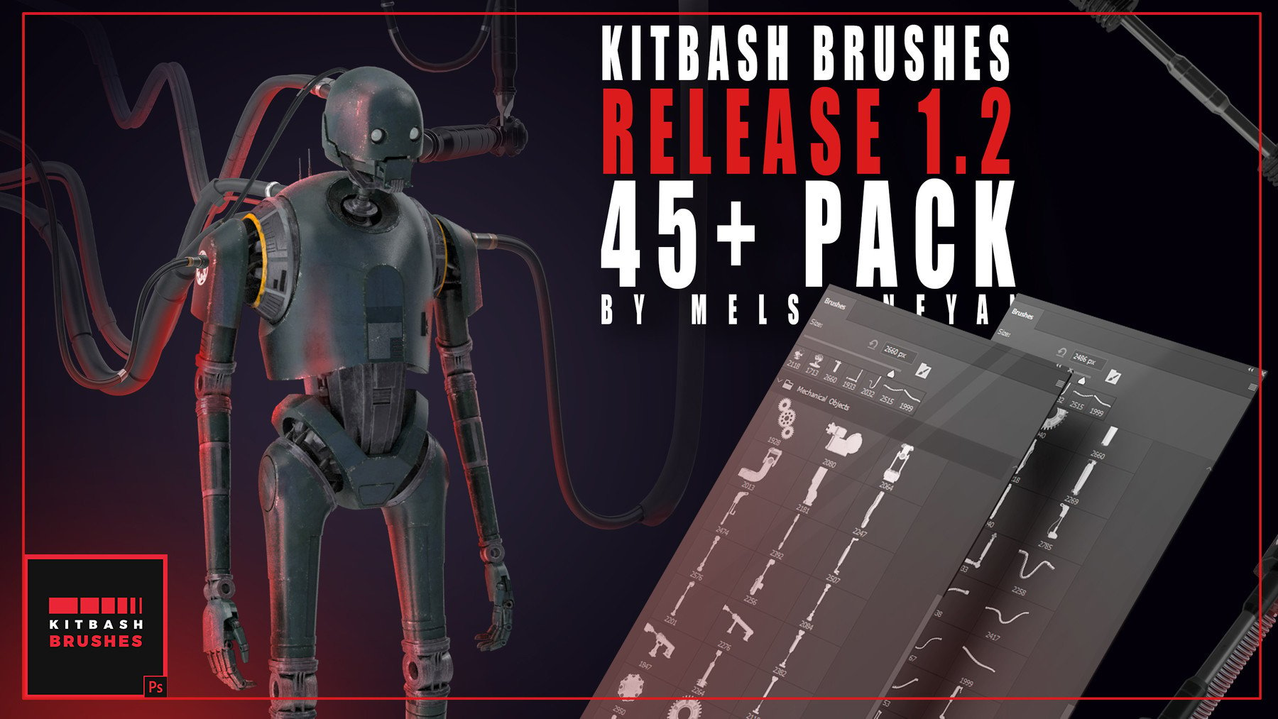 Kitbash Brushes for Concept Art (by Mels Mneyan)