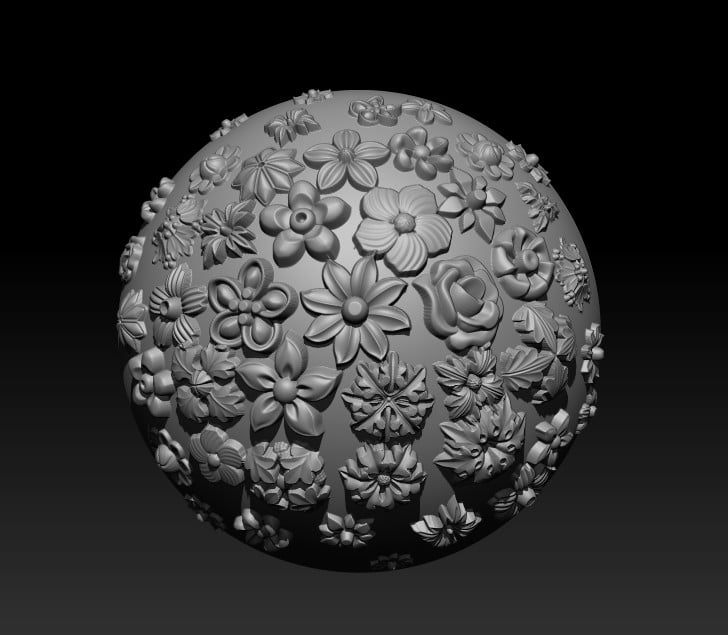 150 Ornament Brushes, 4K Alphas and 3D Models, Vol.01