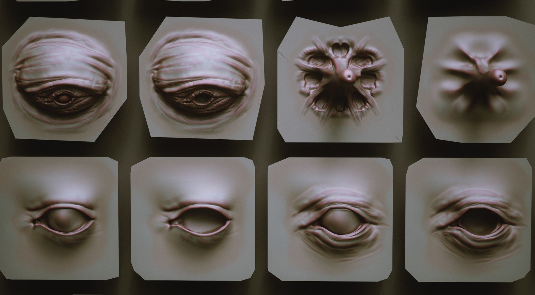 EYES - 28 Zbrush VDM creature eyes + 15 Eyeballs IMM brush