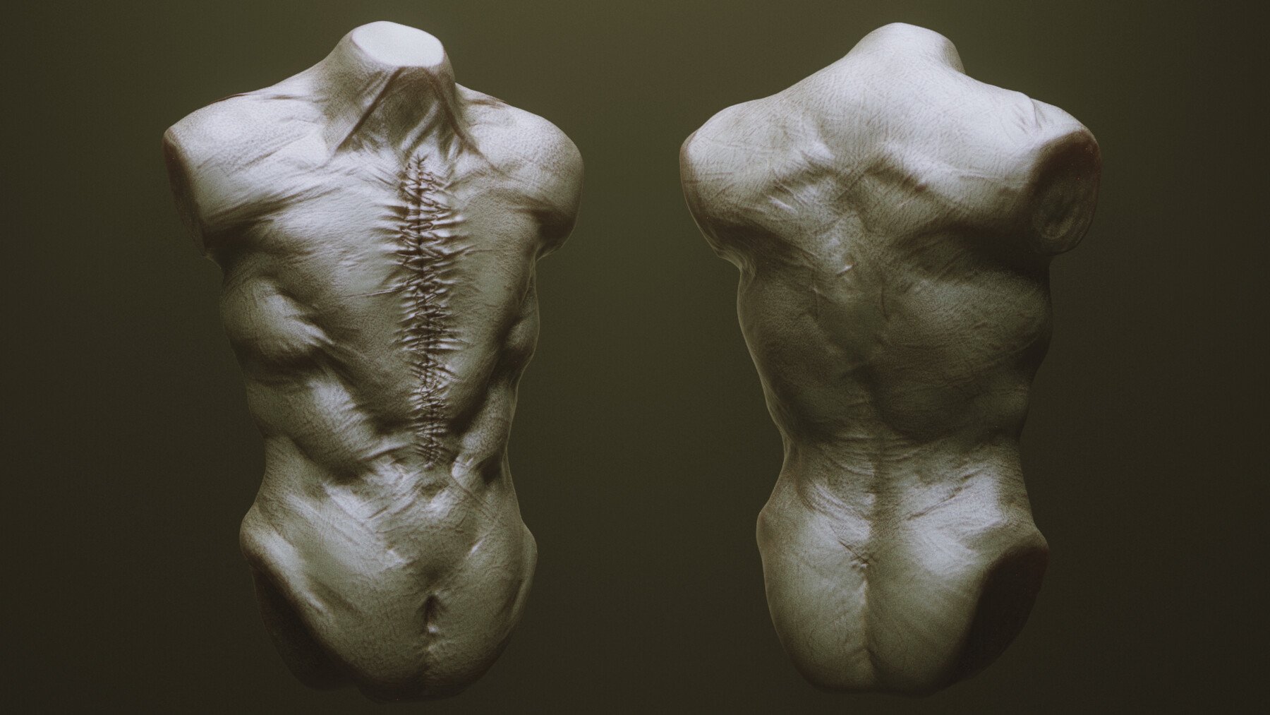 TORSOS - 33 Character & Creature Zbrush Insertmesh Brush