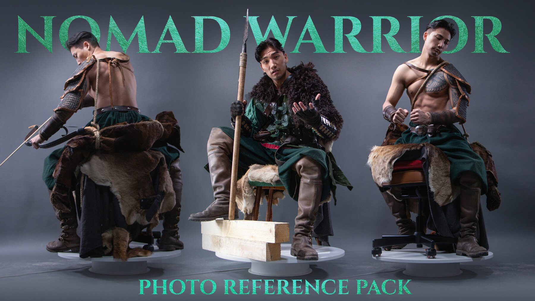 Nomad Warrior - Reference Photo Pack for Artists 714 JPEGs