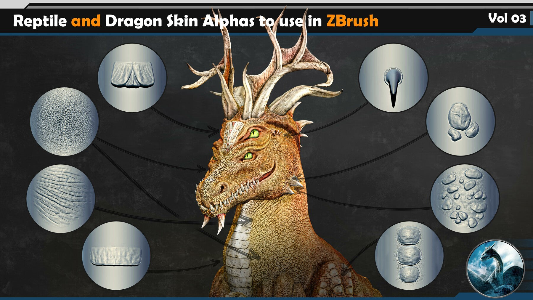 Reptile and Dragon Skin Brushes Vol 03