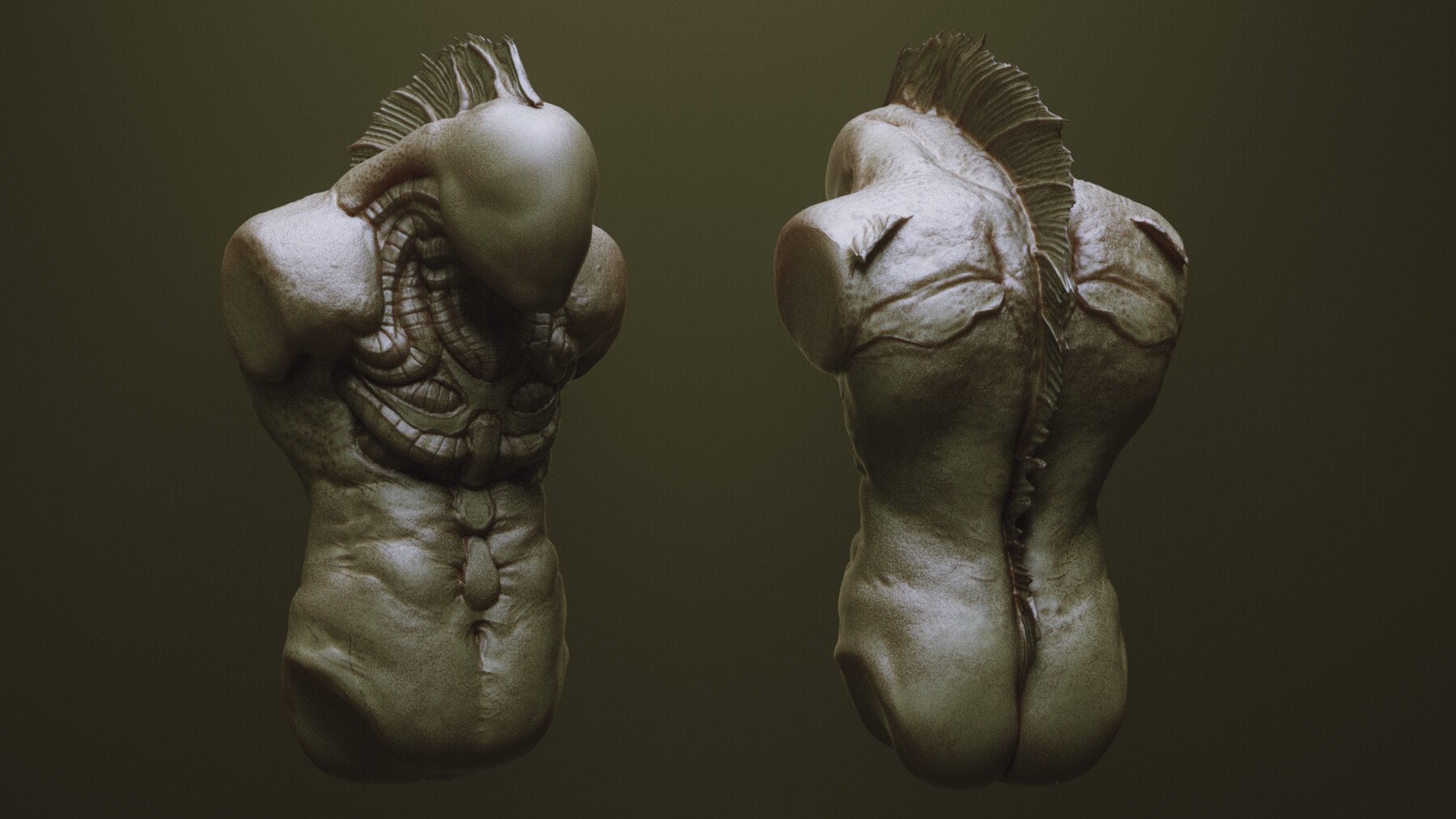 TORSOS - 33 Character & Creature Zbrush Insertmesh Brush