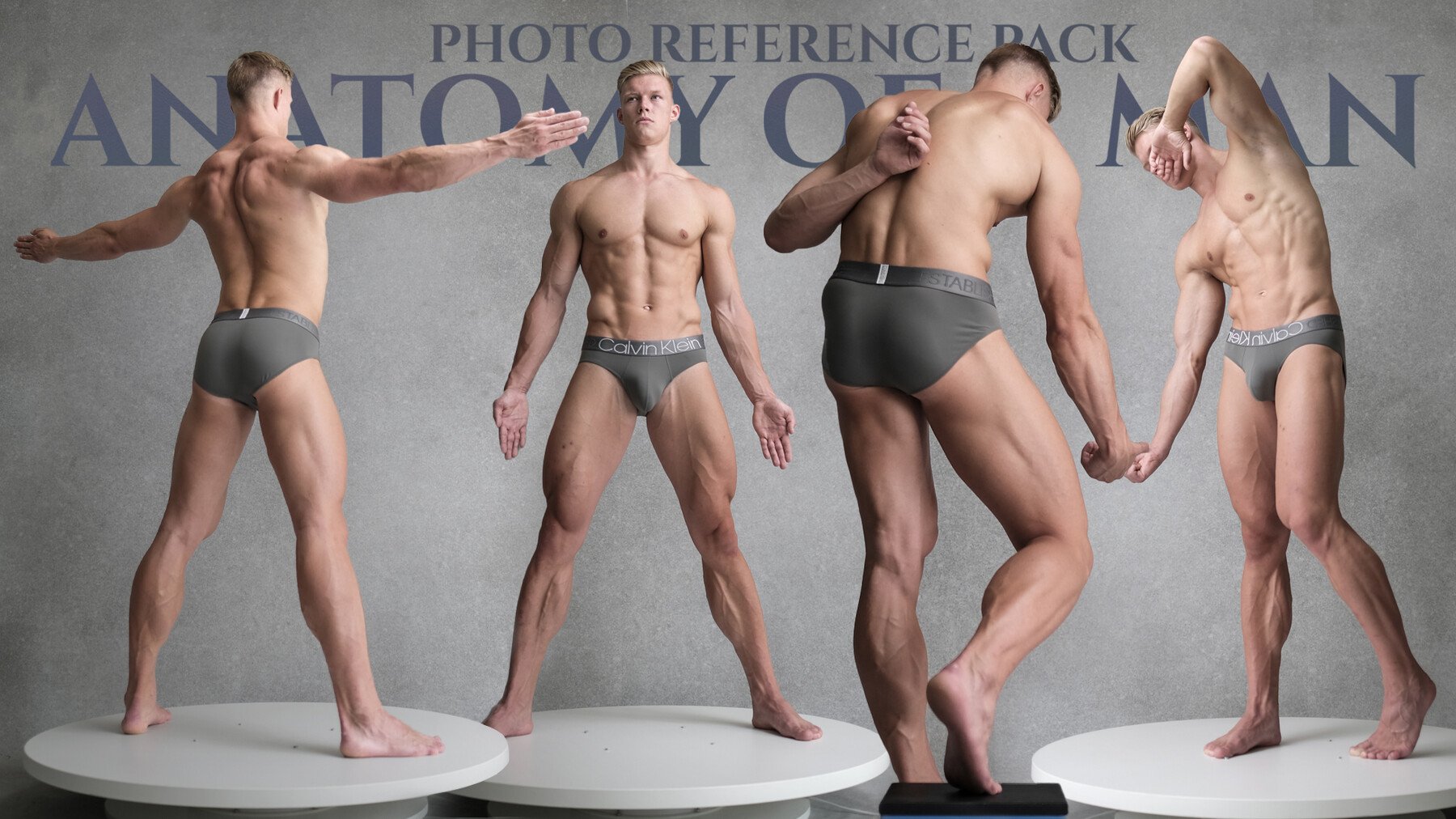 An Anatomy of a man - Reference Photo Pack For Artists 950 JPEGs