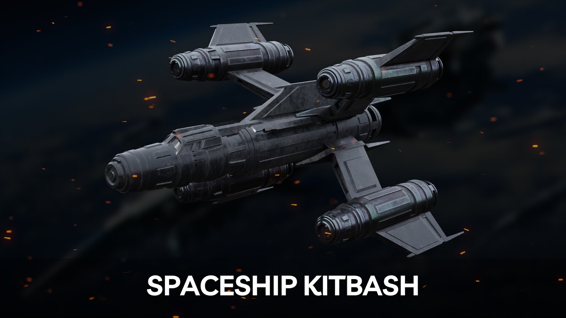 34 Spaceships Kitbash + Texture & UV's For Concept Art And Game