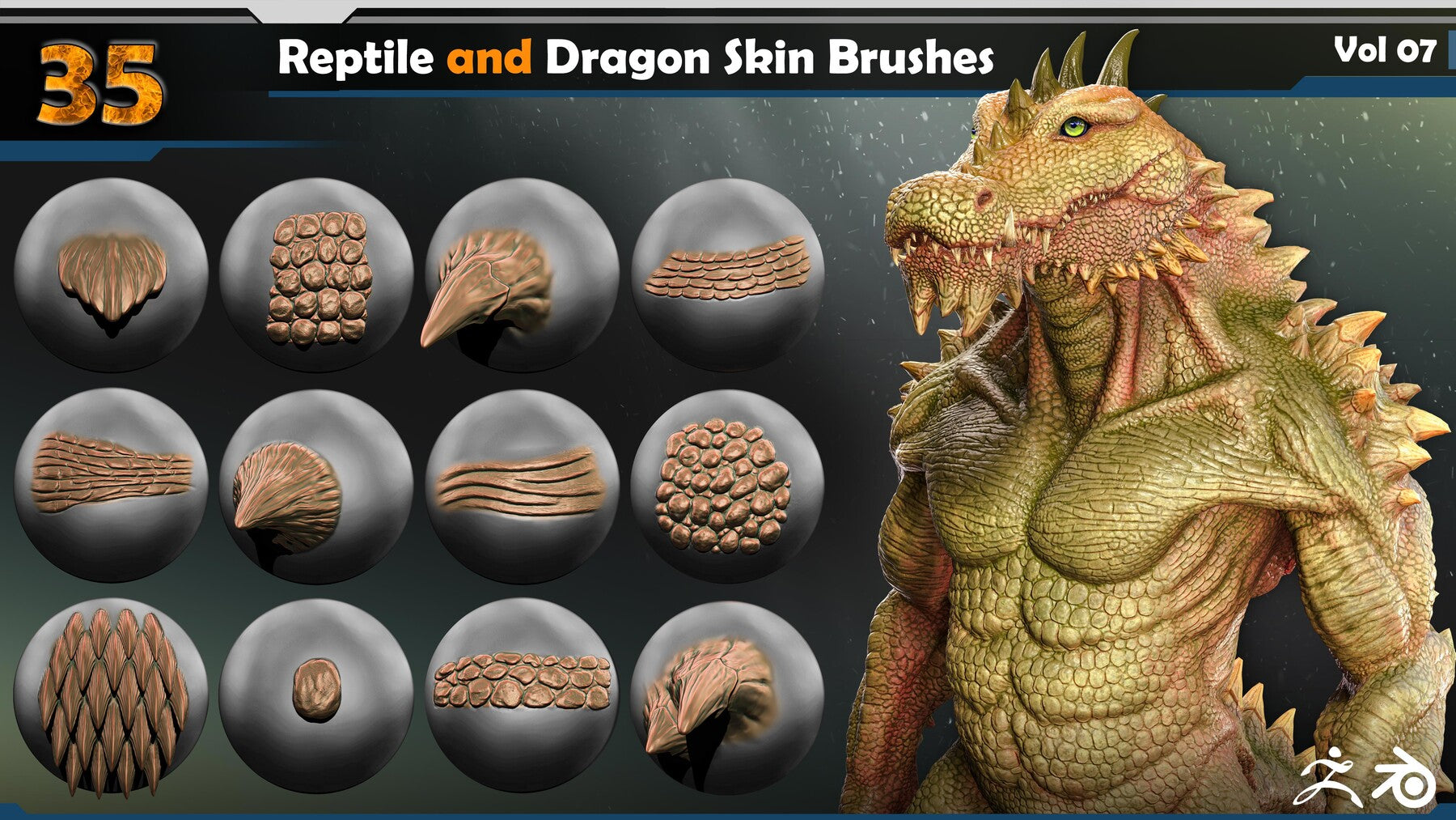 Reptile and Dragon Skin Brushes Vol 07