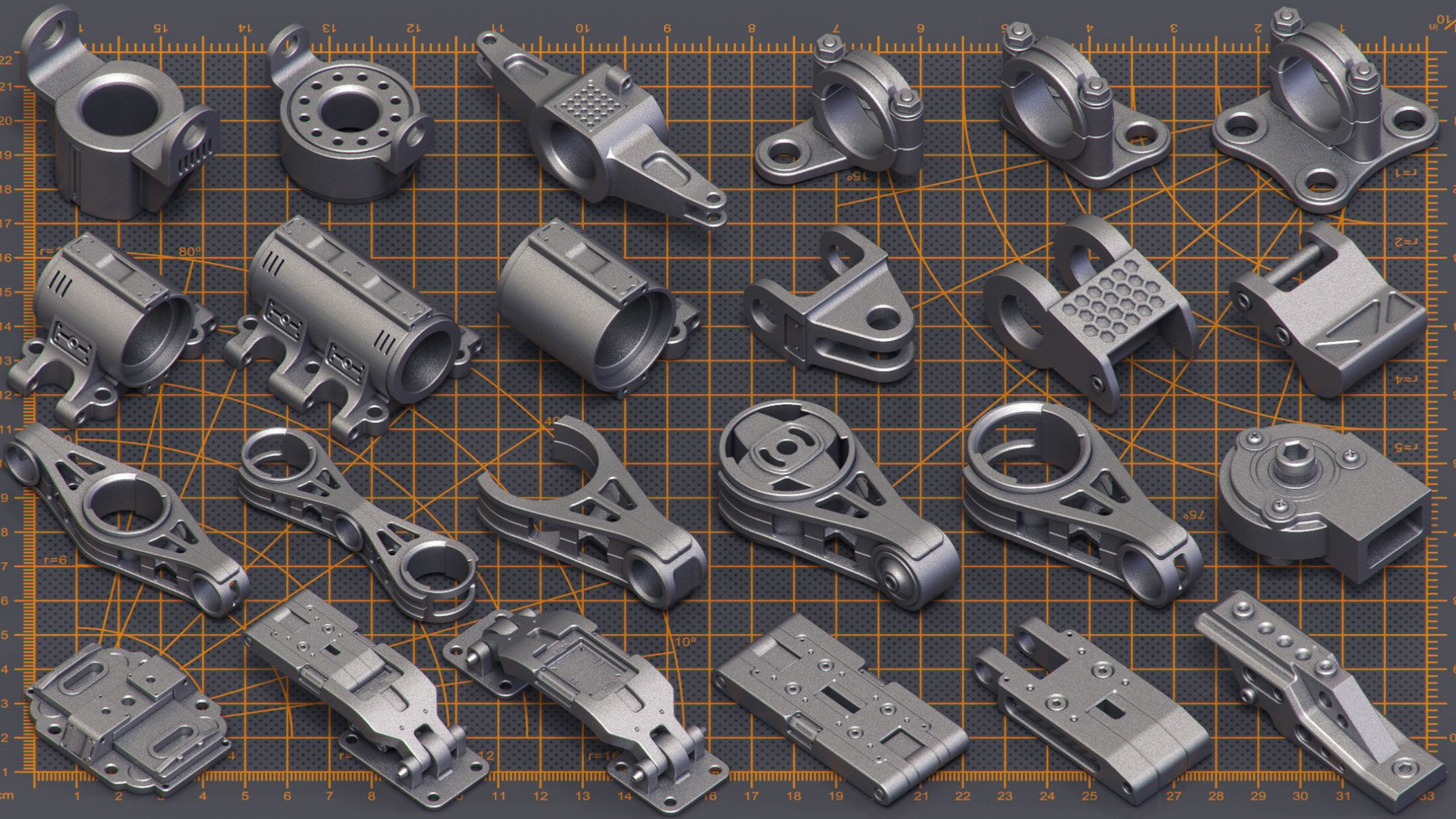 Mega Pack Sci-Fi Hard Surface KITBASH 400 DETAILS