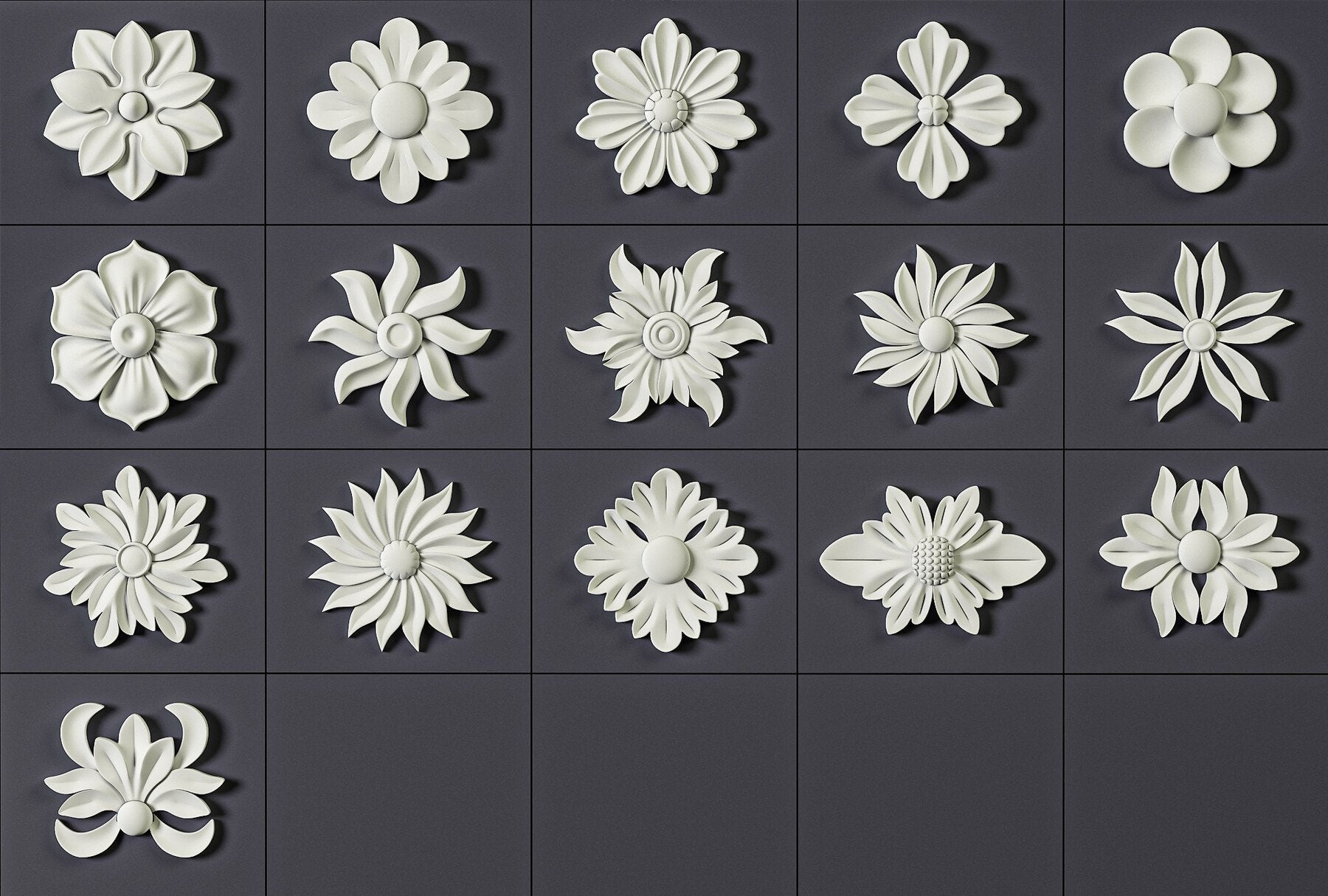 160 Ornament Brushes, 4K Alphas and 3D Models, Vol.03