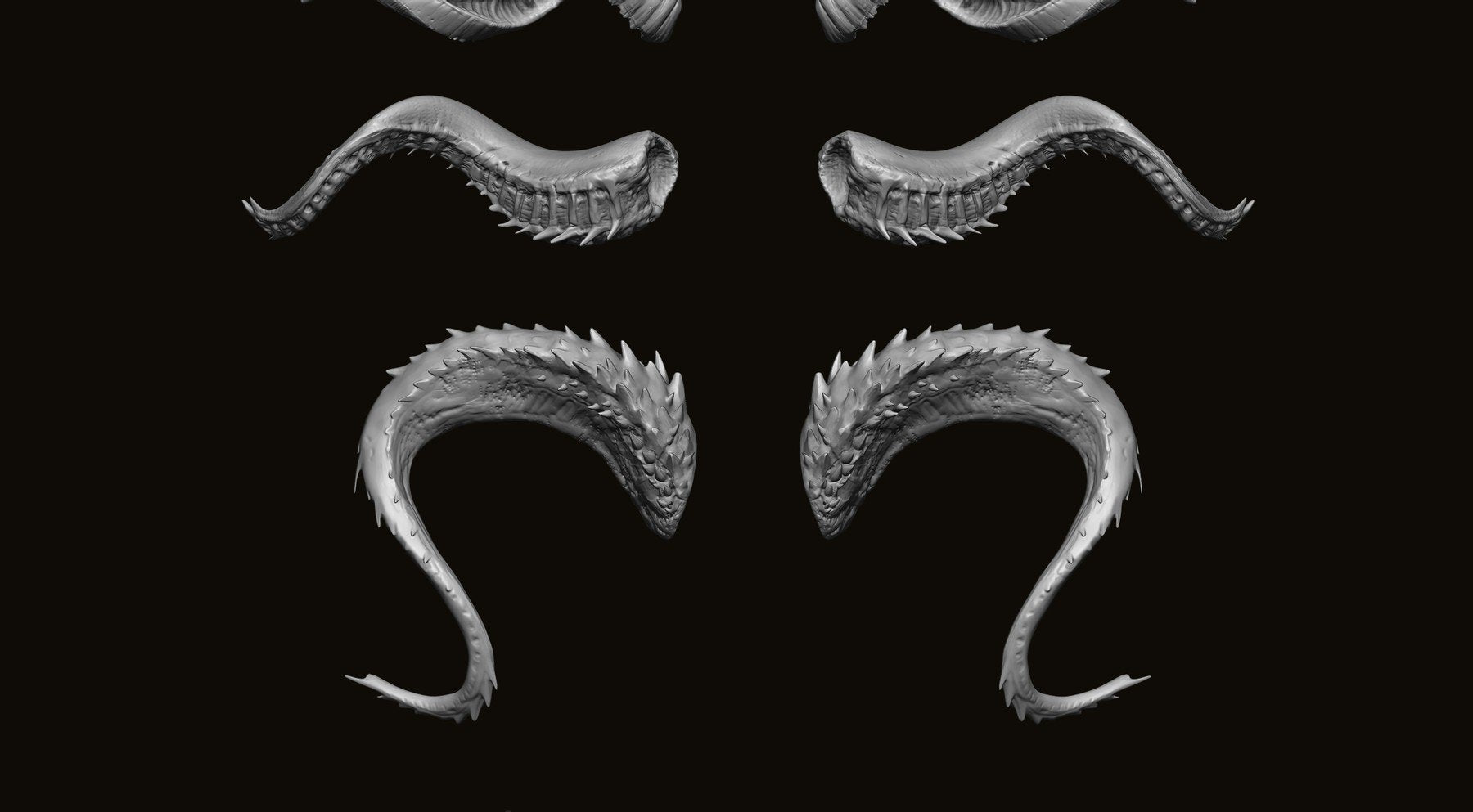 HORNS - 60 Horns, Antlers, Frills & Horn Sockets IMM + VDM