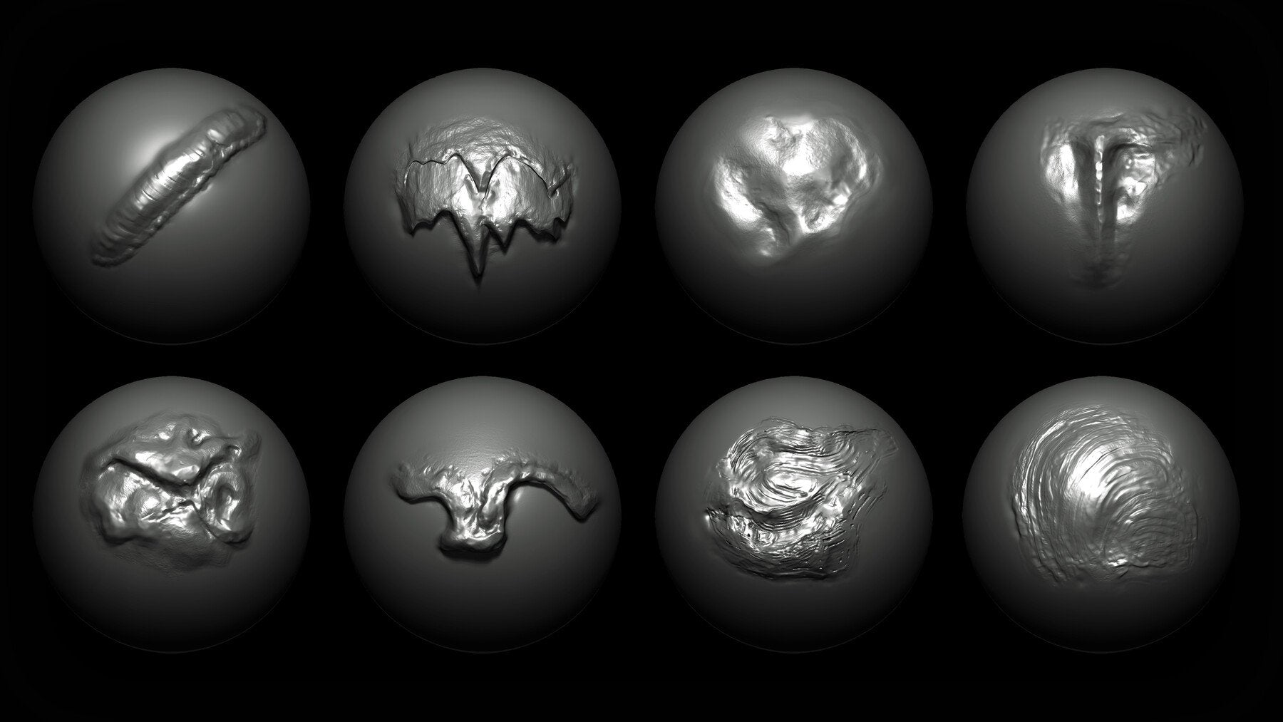 Zbrush + Blender - 40 Metal Damage Brushes