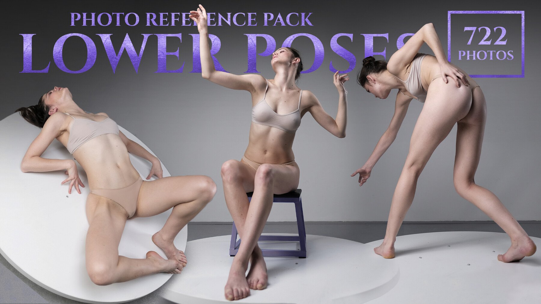 A Lower Female Poses- Photo Reference Pack For Artists 722 JPEGs