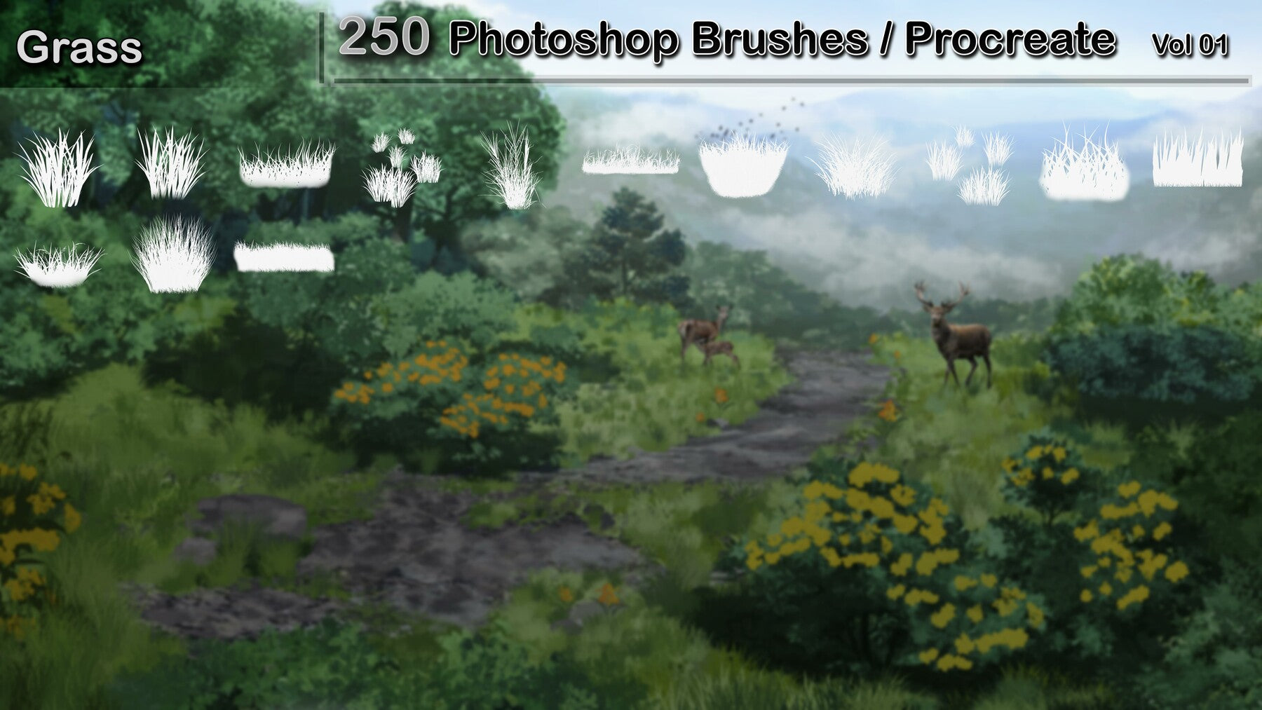 Photoshop Brushes / Procreate Vol 01