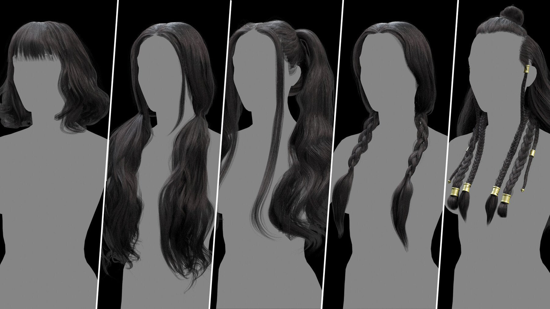 Alma Realtime Hair Cards Collection ( 40 Hair Cards + Life Time Updates )