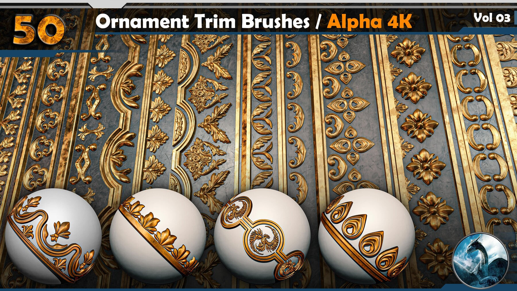 Ornament Trim Brushes Vol 03