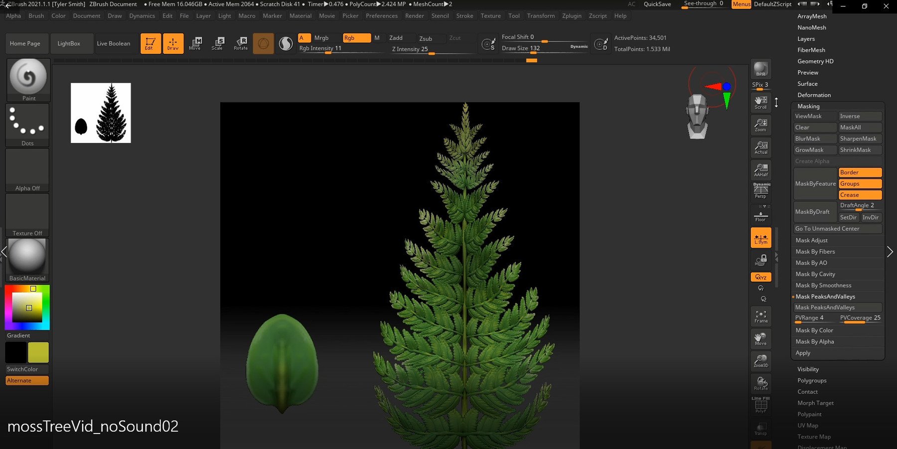 Creating Old Growth Mossy Tree: Tutorial and Game Assets