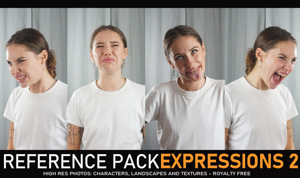 Expressions 100+ Reference pictures including lighting variations